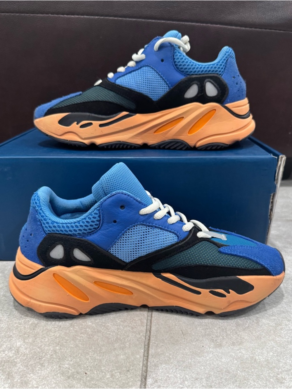 Size 6/7.5 Wmns- Yeezy 700 Bright Blue - Picture 2 of 6